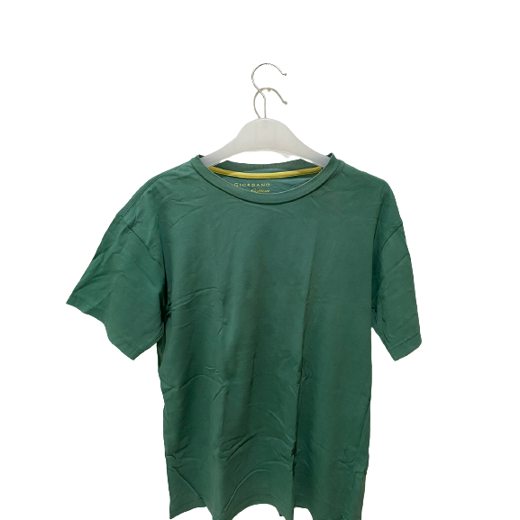 Kaos Polos Santai Giordano Original T-Shirt Hijau - Size XS