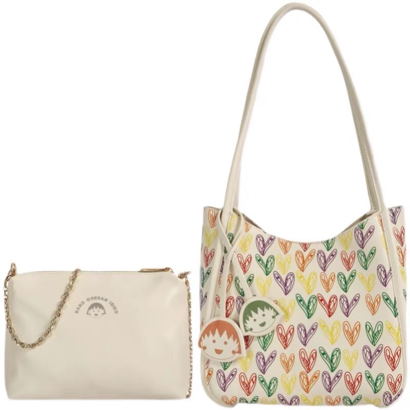 NRETRO - shoulder bag maruko chan 2in1 colourfull love