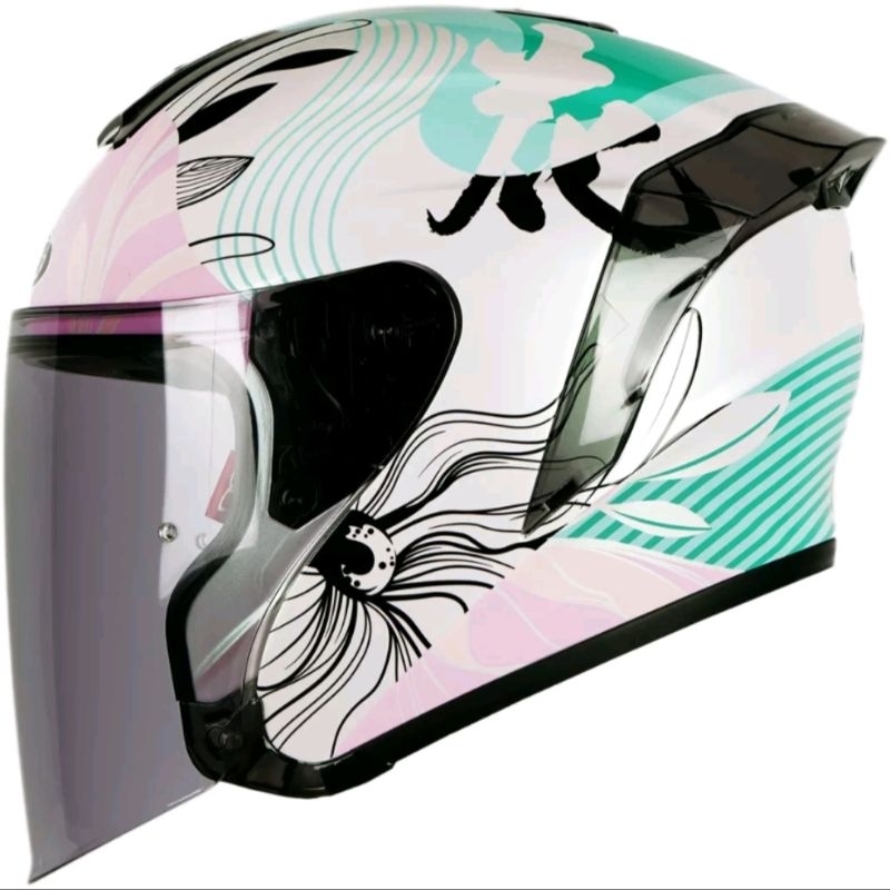 NJS KAIROZ V2 CAMELIA - Helm Half Face Helm Pria Helm Murah