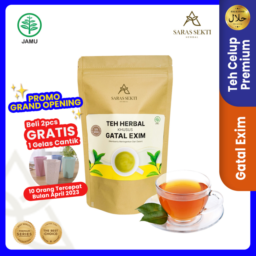 

SARASSEKTI Teh Celup Obat Gatal Alergi Exim Herbal Minuman Gatal Eksim Alami 100% ORIGINAL Ukuran Besar