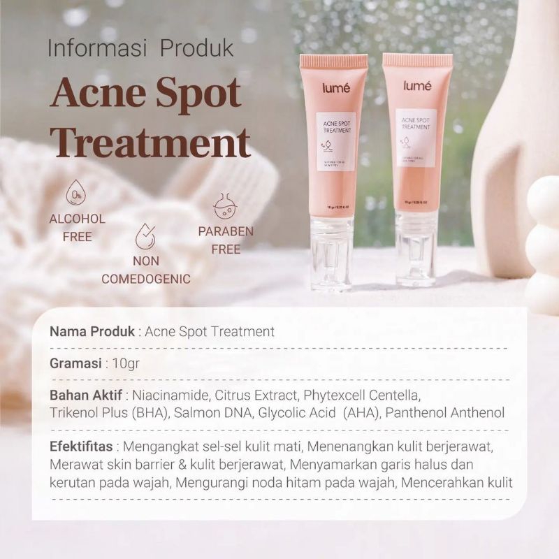 New! LUME Acne Spot Treatment 10 gram | Obat Jerawat Lumecolors Sleman Jogja Yogyakarta