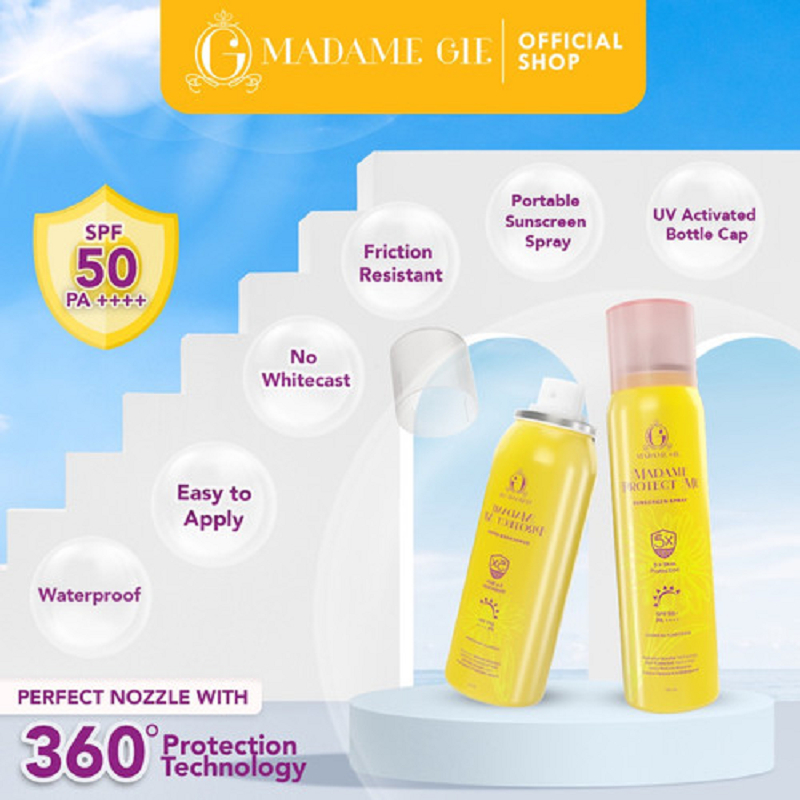 [BPOM] Madame Gie Madame Protect Me Sunscreen Spray SPF50 PA++++ - 5X More Effective Skincare Sunblock