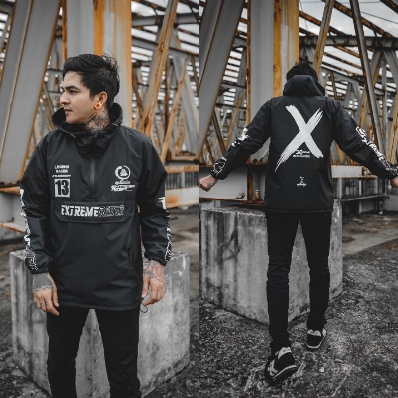 Jaket Pria-Jaket Cagougle-Waterproof Anti Air-Jaket Parasut-Jaket Kantong Doraemon-Jaket Windbreaker