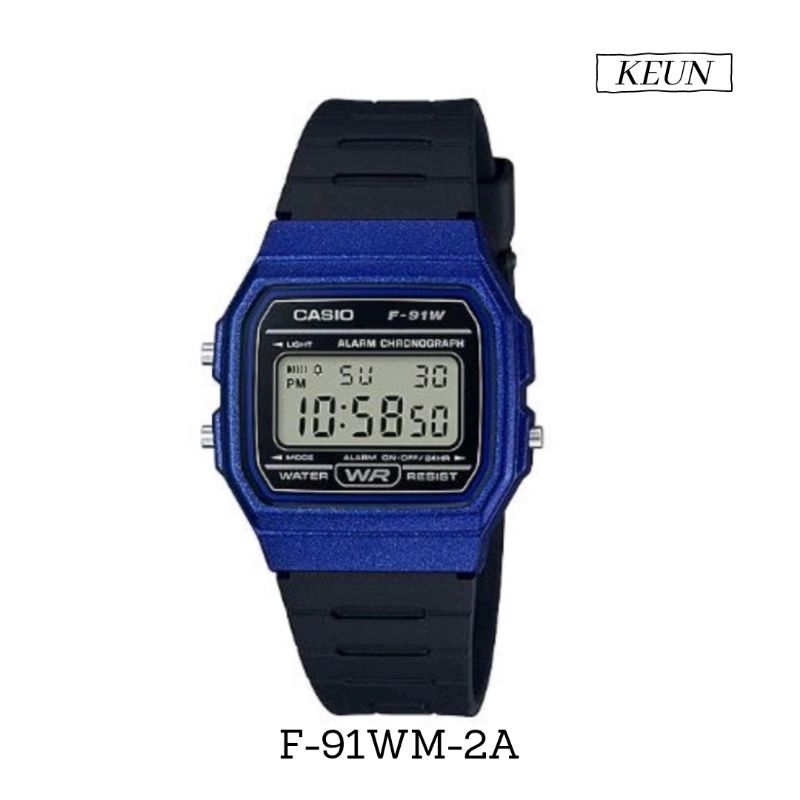 Casio F-91WM-2A // jam tangan unisex - casio original - jam tangan karet //