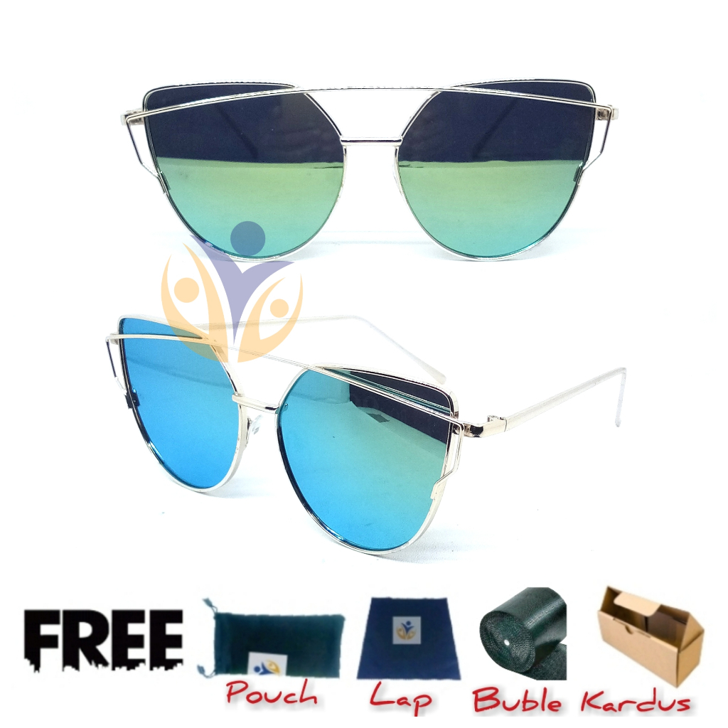 Korean women sunglasses metal UV protection