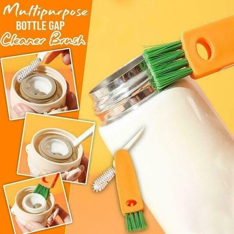 DEALSHOP21 ｜ Sikat Pembersih Botol 3in1 Motif Wortel Sikat Serbaguna Sikat Botol Multifungsi