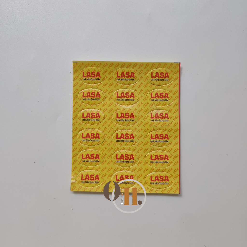 

Stiker Label LASA - Stiker Look Alike Sound Alike - Drugs Color Code, Stiker Label Obat Apotek