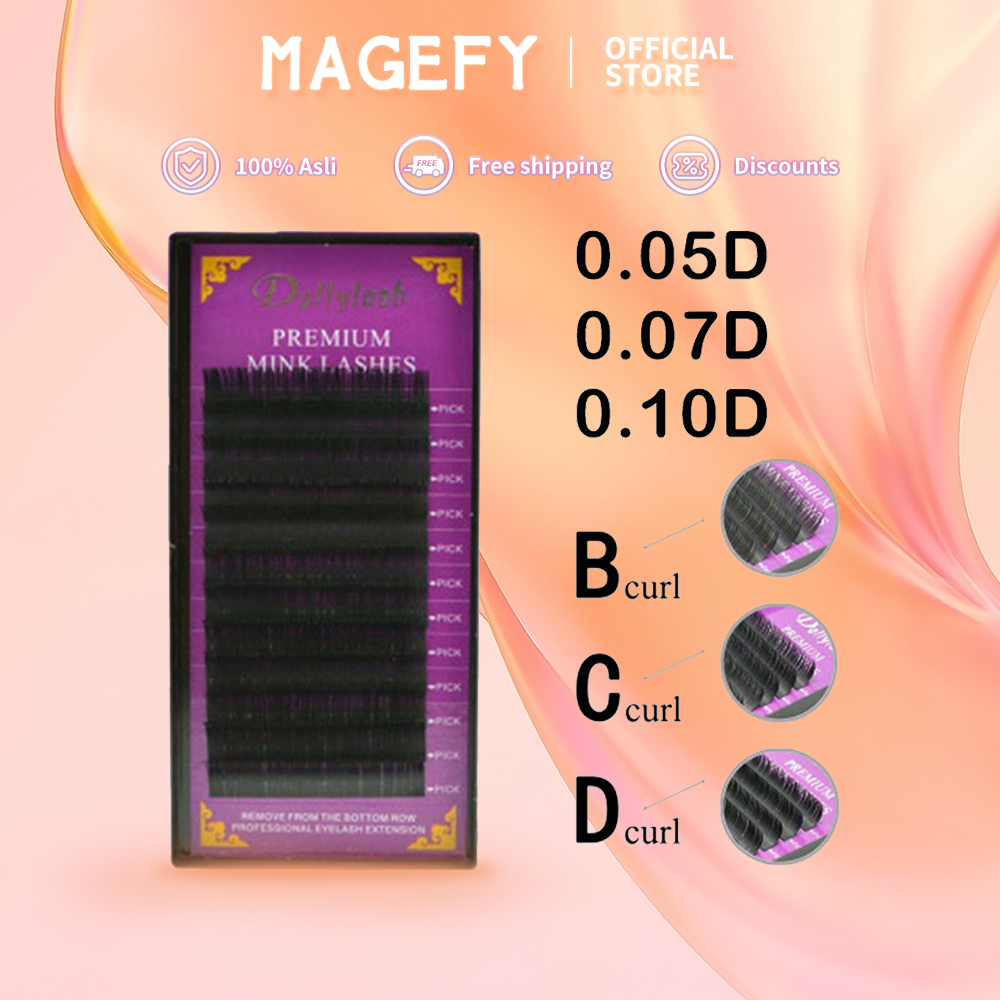 MAGEFY Yelix Bloom Easy Fanning Volume Eyelash Bulumata Palsu Mink Eyelash Extension Tanam D Curl D0.05/D0.07/D0.10