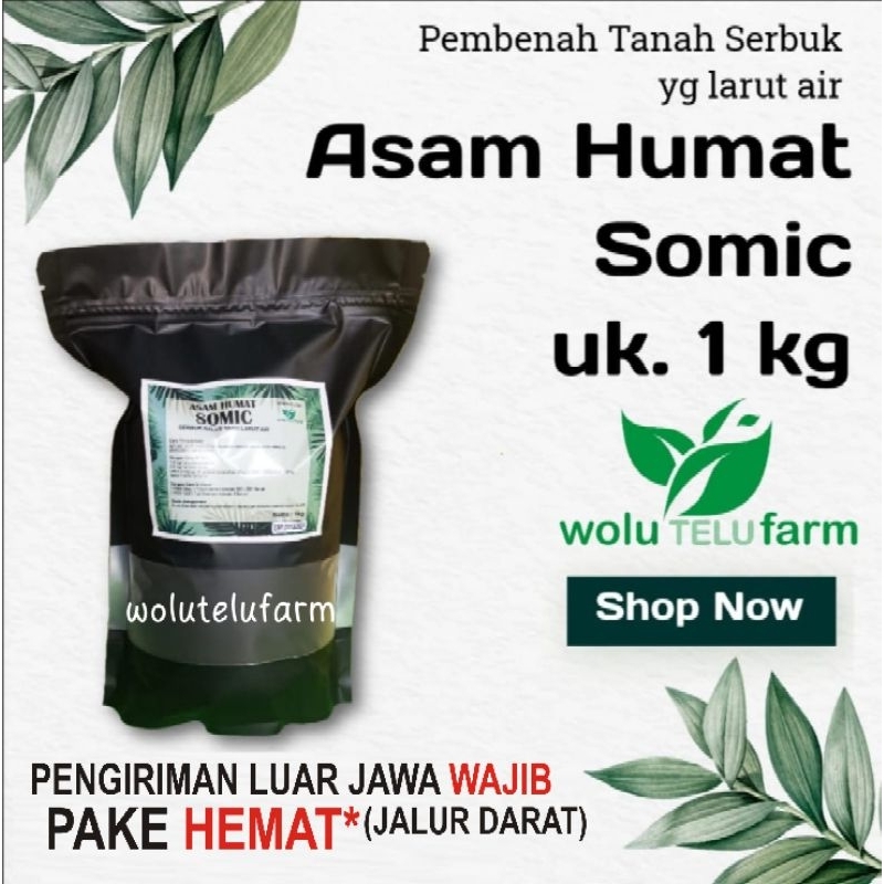 Asam humat Somic pembenah tanah alami berbentuk serbuk yg larut air 1 kg