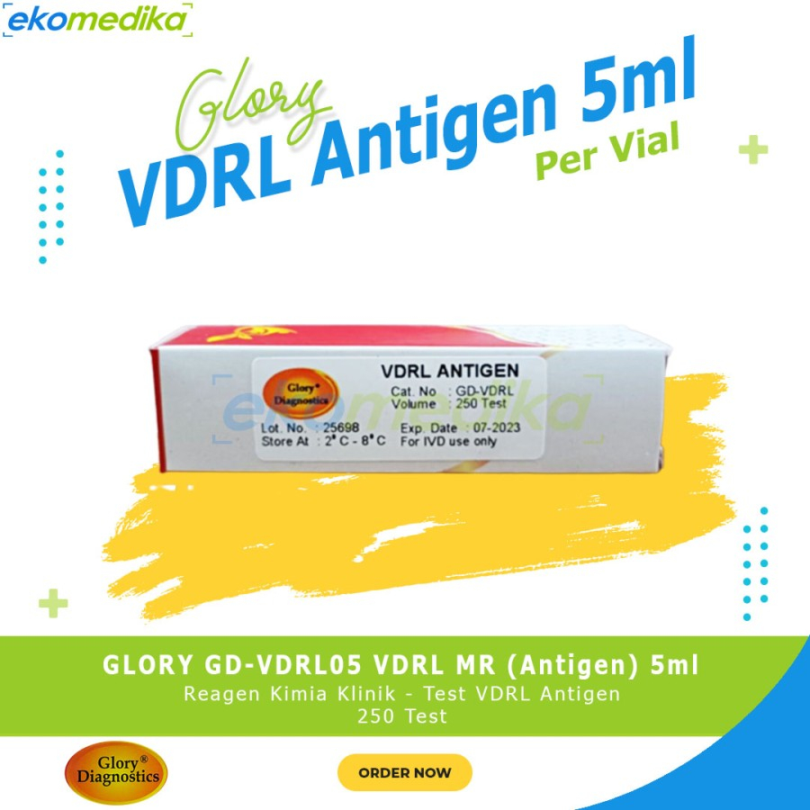 VDRL Antigen 5ml Glory Diagnostics Reagen VDRL 5ml 250 Test