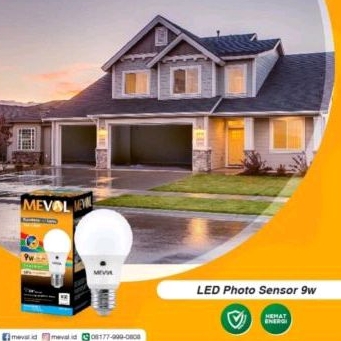 MEVAL Bohlam LED Photo Sensor (Sensor Cahaya) 5 Watt Standar SNI