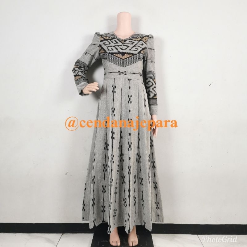dress tenun wanita baju tenun jepara fashion wanita Tunik tenun