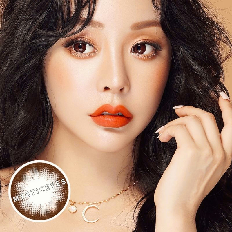 SOFTLENS SOLITAIRE  COLORED LENSES-Big eyes Coffee 14.5
