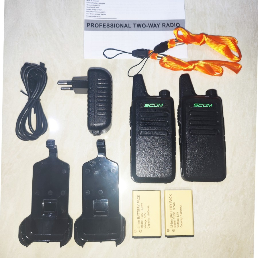 ht walkie talkie scom mini uhf sepasang isi 2 unit KDC1