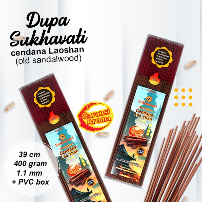 Dupa/Hio Wangi Alami Cendana Lao Shan Sukhavati Stick Putih 39cm 400 gram