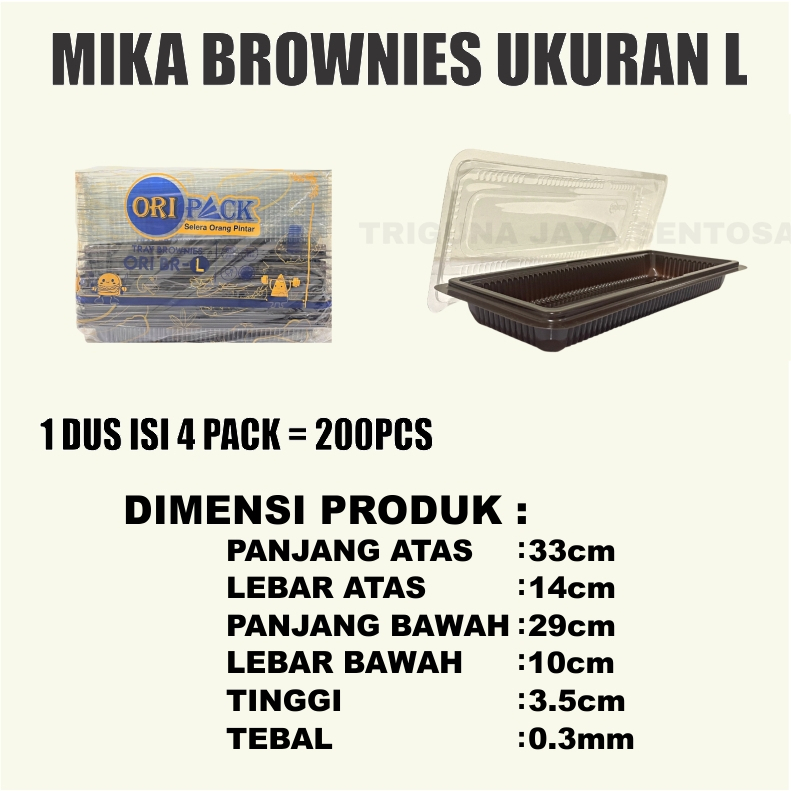 Mika Brownies S Kecil / Mika Brownis M Sedang / Mika Bronis L Besar Per Pack Mika Kue Bolu Var