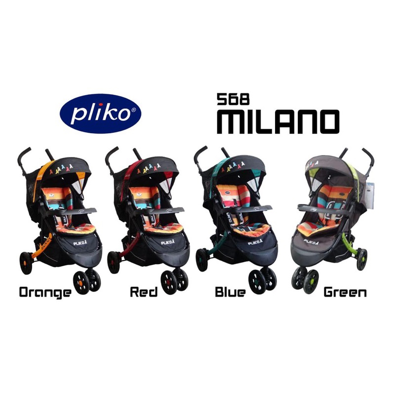 STROLLER BAYI PLIKO MILANO 568 | KERETA DORONG BABY | GREEN