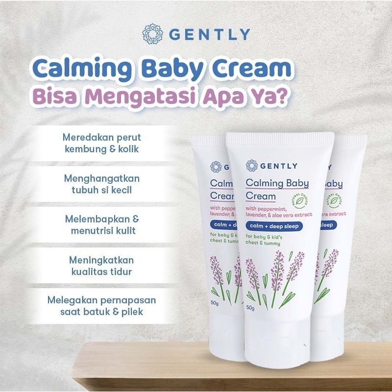 50 gram Gently Calming Baby Cream | Krim Penghangat dan Pereda Kolik Bayi