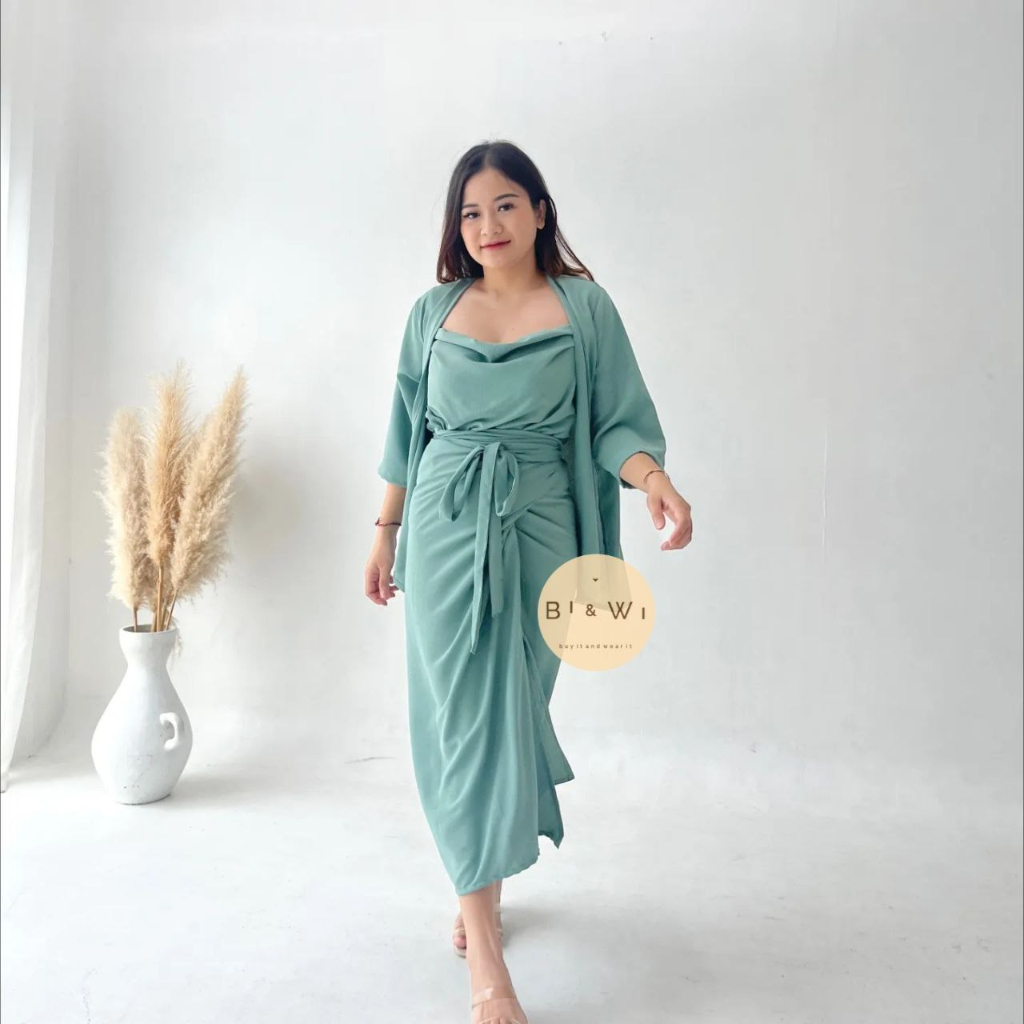 Andrea Set - Set Airflow 3in1 (Cardigan, Inner, Rok Lilit)