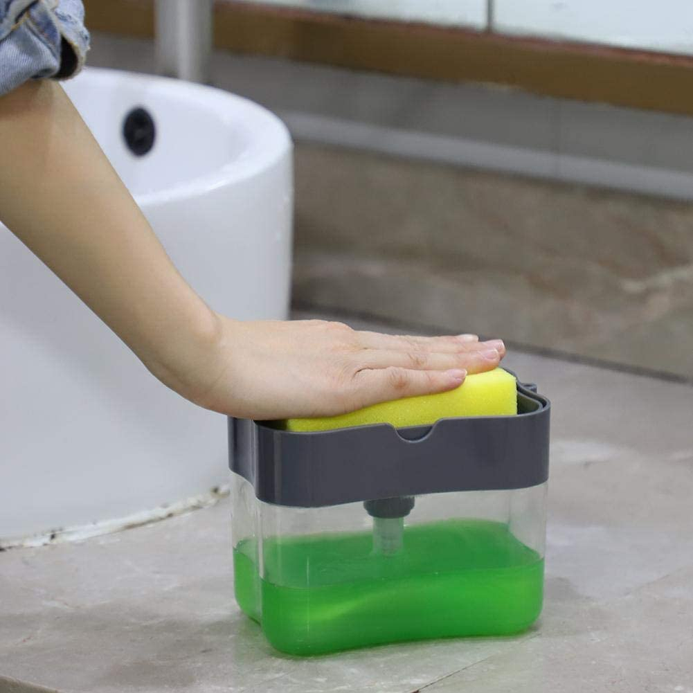 Dispenser Spons Cuci Piring Pump Holder Pencet Pompa Sabun Otomatis - BUM