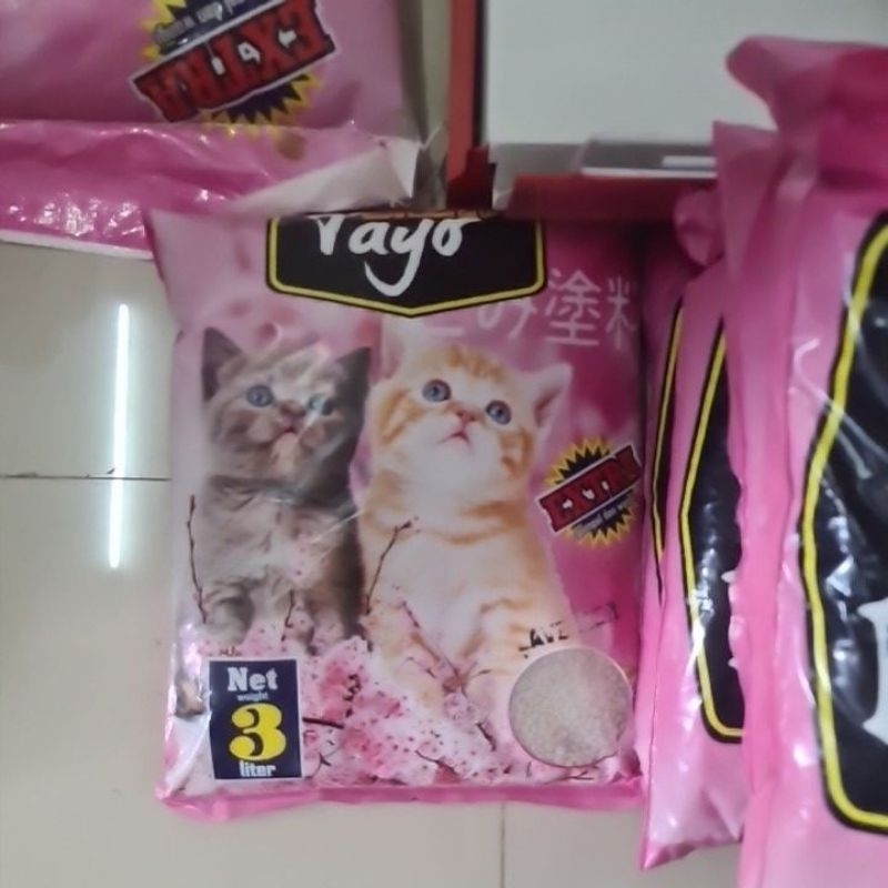 Pasir Kucing Gumpal wangi Tayo 3 Liter