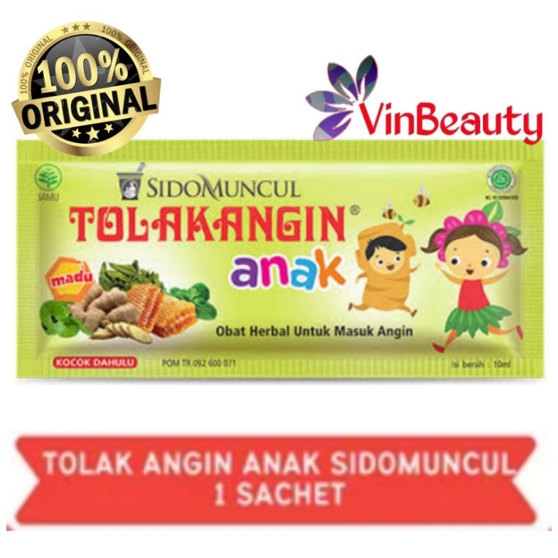 1 SACHET TOLAK ANGIN ANAK / SIDOMUNCUL OBAT HERBAL MASUK ANGIN ANAK