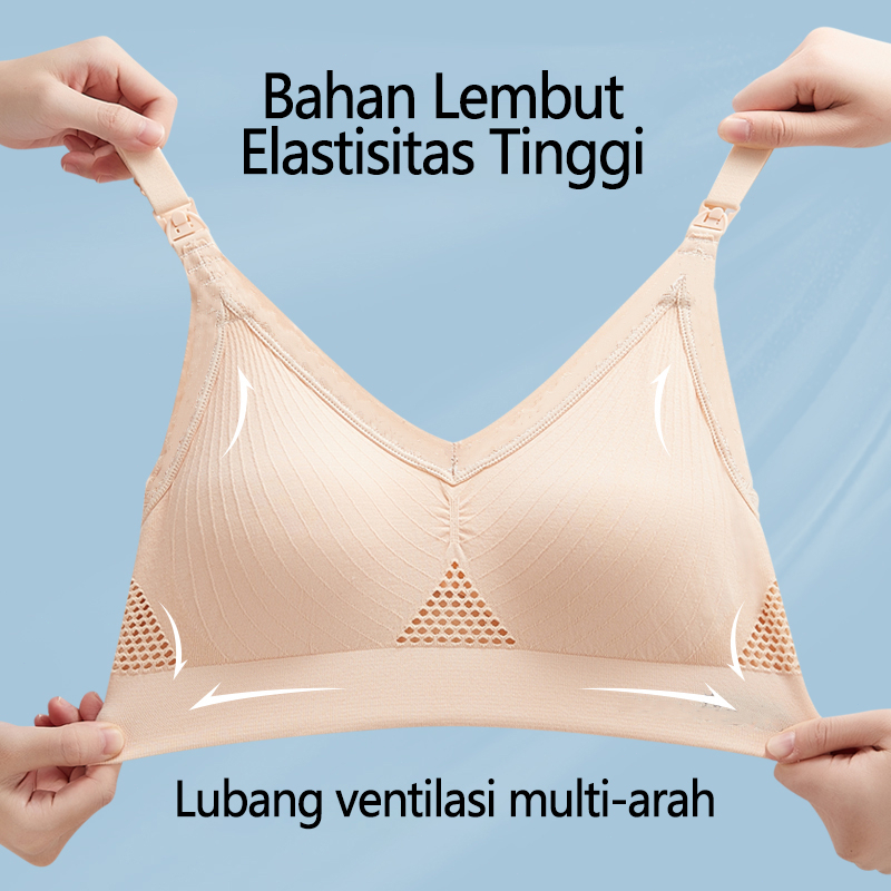 Angel Mommy Bra Menyusui Tanpa Kawat Bh Menyusui Jumbo Kancing Depan Bahan Katun Nursing Bra 938