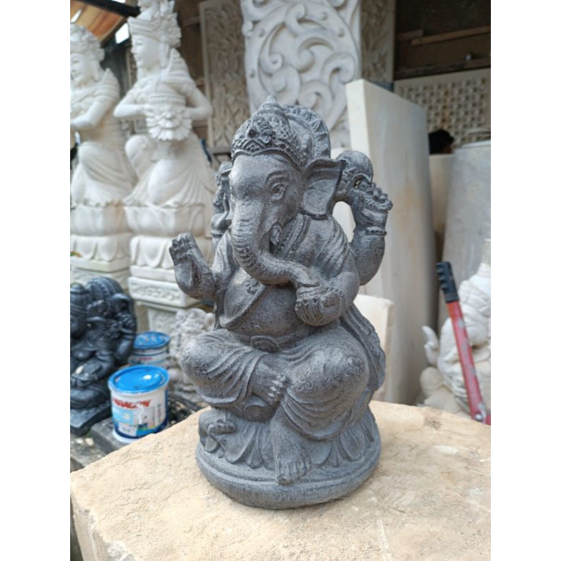 patung Ganesha baru hitam 30cm