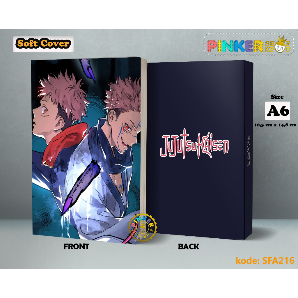 

(SFA216) Pocket Note Anime JUJUTSU KAISEN Softcover A6/A5 Buku Tulis catatan Notes Agenda Planner Jurnal