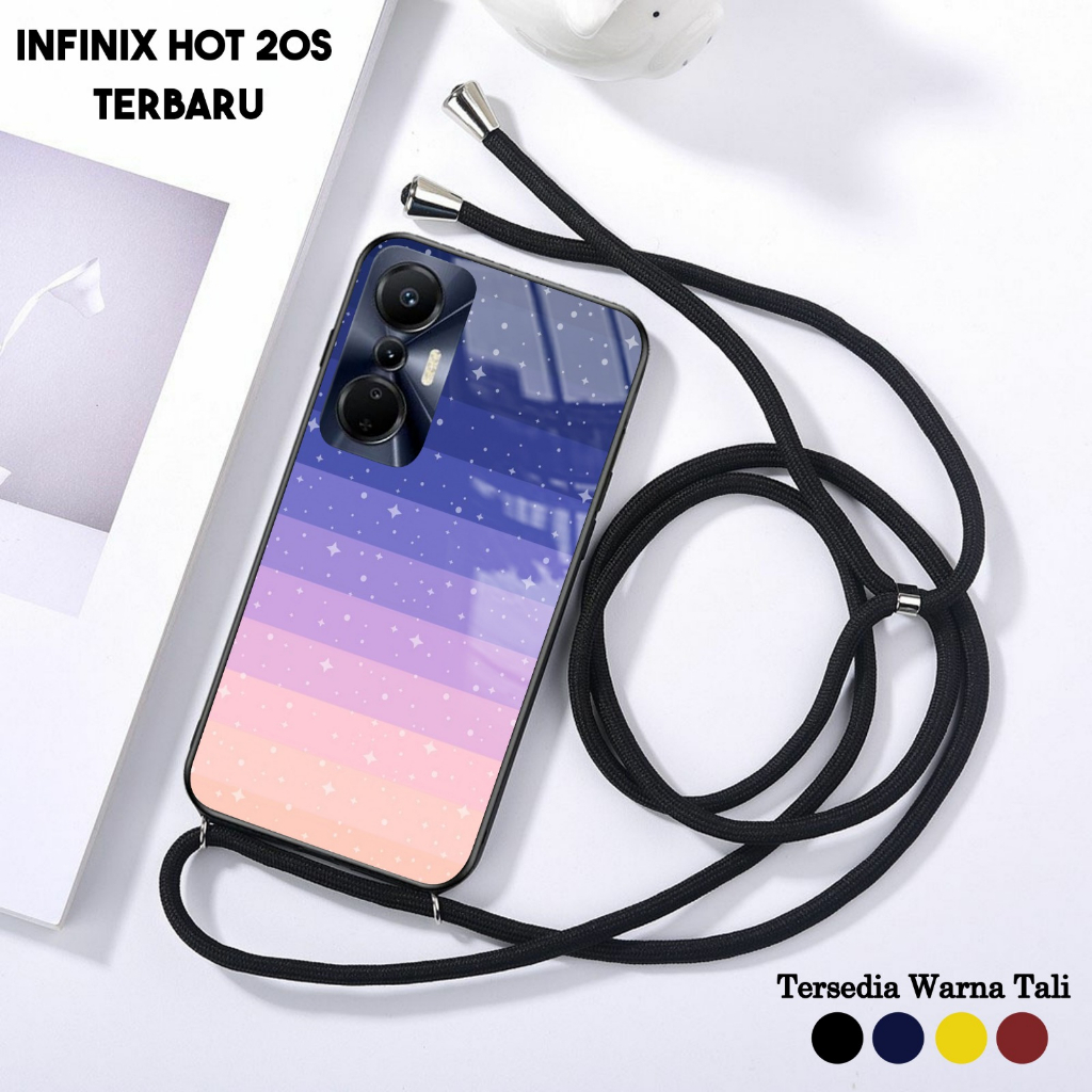 Softcase Glass Kaca Infinix Hot 20S Tali Sling [FC04] Infinix Hot 20S Terbaru-Casing Handphone-Akses