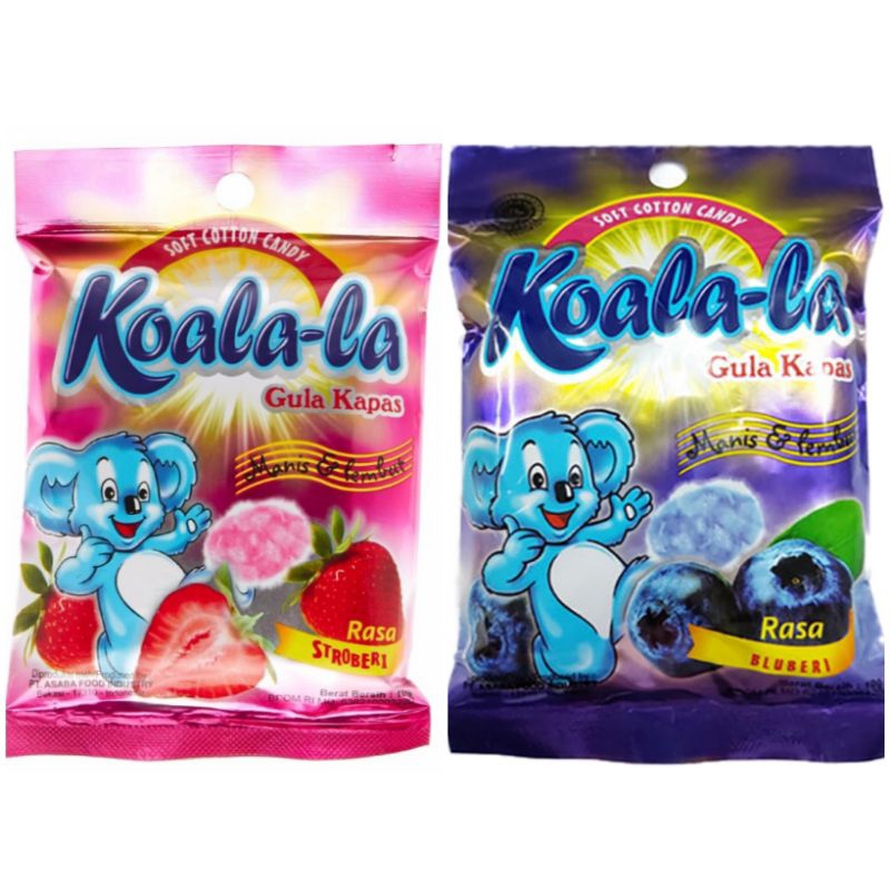 

KOALA-LA Permen Gula Kapas Stroberi blueberry 10g