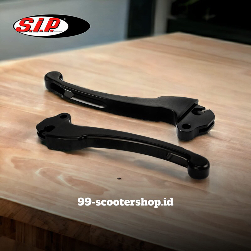 HANDLE LEVER SPORT CNC BLACK ANODISED VESPA KLASIK NON CAKRAM ORIGINAL SIP SCOOTER GERMANY