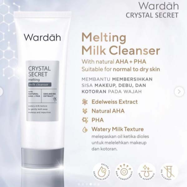 WARDAH White Crystal Secret Series | Day Night Eye Cream Brightening Essence Mask Scrub_Cerianti