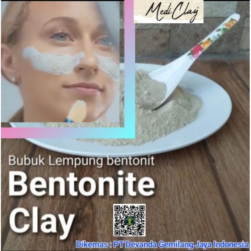 bentonite clay/lempung bentonite 1 kg