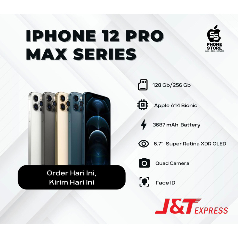 iphone 12 pro max second ibox inter beacukai 128gb 256gb