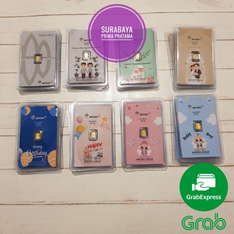 LM Logam Mulia Emas Micro Gold Antam x Hartadinata Abadi Gift Series 0,1 / 0.1 gr gram Idul Fitri Le