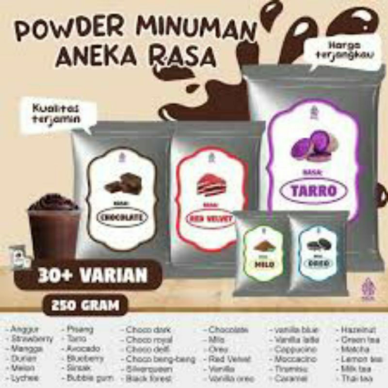 

Serbuk minuman ice cream coklat powder