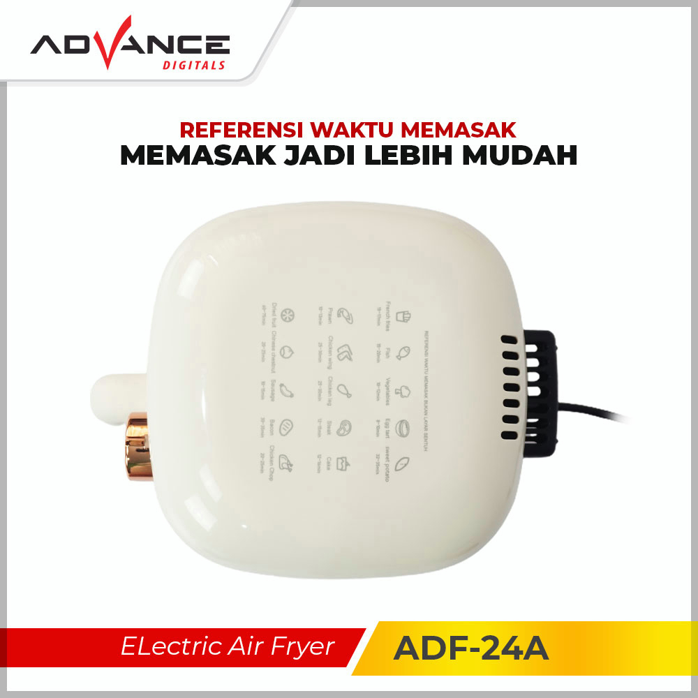 【FREE CLIP】Advance Electric Air Fryer 2.4L ADF-24A Mesin Penggoreng Tanpa Minyak Low Watt Garansi Resmi Advance 1 Tahun