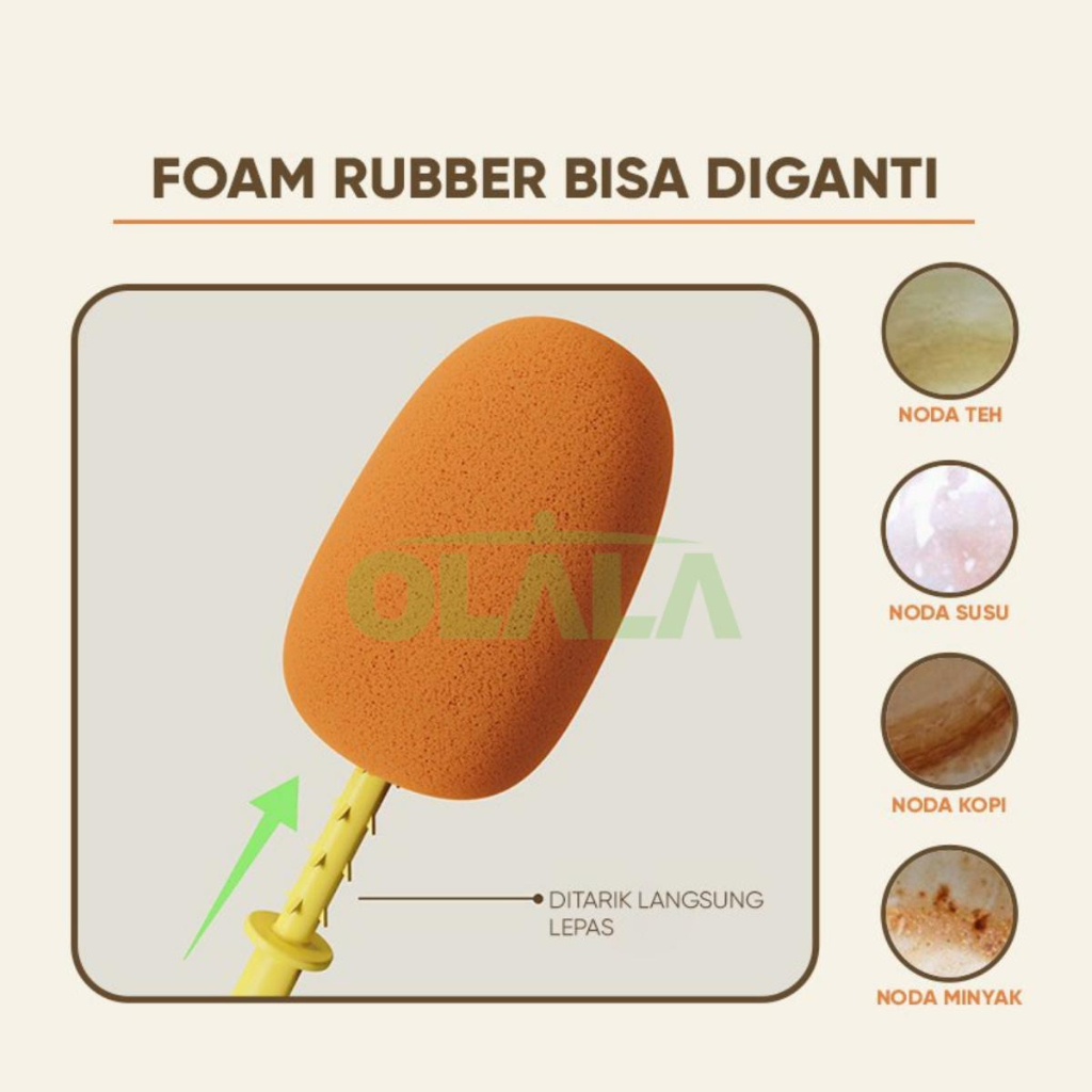 ALAT PEMBERSIH BOTOL / GELAS / CANGKIR / BOTOL BAYI / MUG MULTIFUNGSI 3 IN 1 OLL-2141