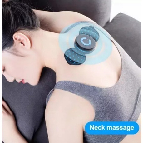 ELDE 1 - EMS Elektrik Pemijat Leher Mini Servikal Punggung Otot Pengurang Rasa Sakit Alat Pijat Leher Terapi Mini Pad Mat Electric EMS Massager Recharging / alat pijat kaki therapi kaki EMS