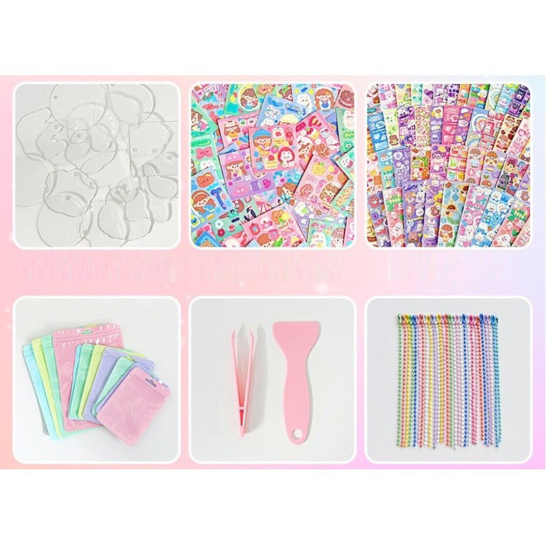 LIN130 - Stiker Set 5in1 Isi 23pc Motif Kartun Korea Lucu Anti Air Dekorasi Handbook Scrapbook DIY Waterproof