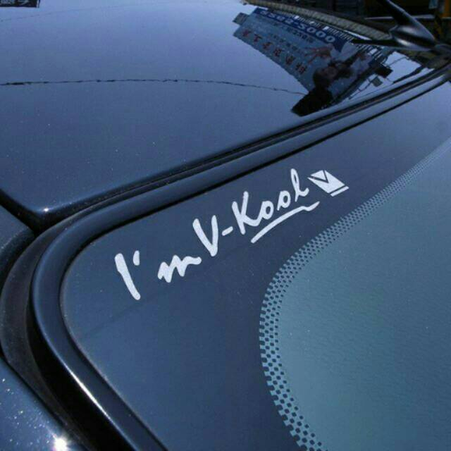 [BISA COD] Stiker Mobil Im V Kool Sticker Im-Vkool Model Timbul Silver