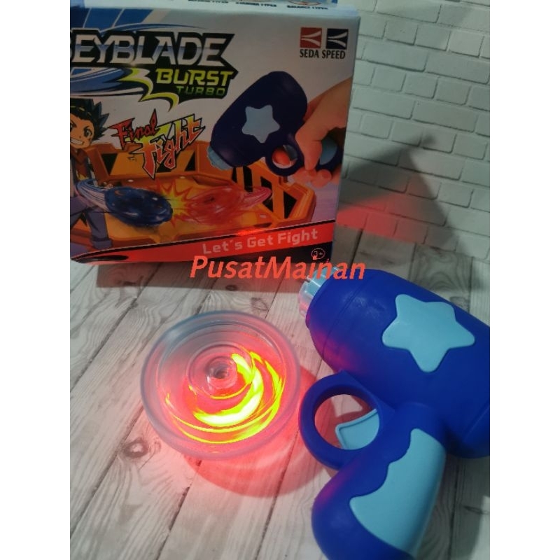 mainan gasing lampu tembak pistol led berlampu beyblade burst turbo