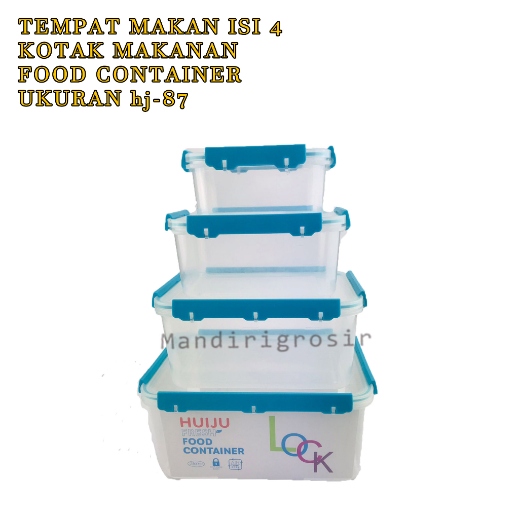 Food Container* Tempat Makan Isi 4* Tempat Makan Serbaguna* UK.hj-84