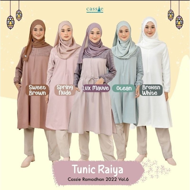 TUNIK RAIYA BY CASSIE | Tunik Kombinasi Brukat & Polos |