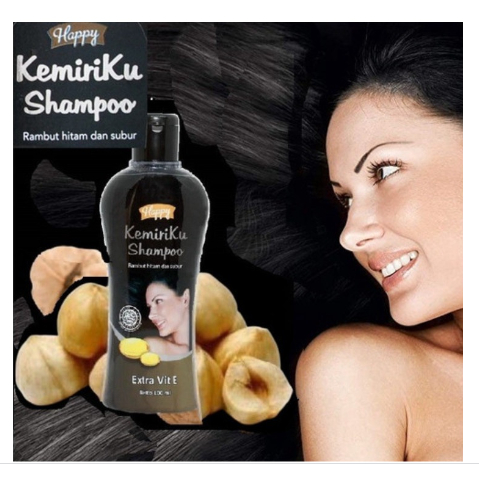 HAPPY KEMIRIKU SHAMPOO 100ML PENGHILANG UBAN/SHAMPOO HAPPY KEMIRI PENGHITAM RAMBUT