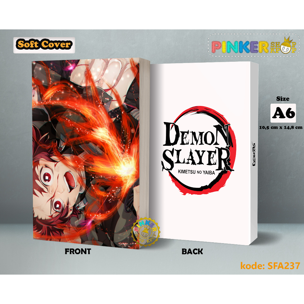 

(SFA237) Pocket Note Anime DEMON SLAYER 18 Softcover A6/A5 Buku Tulis catatan Notes Agenda Planner Jurnal