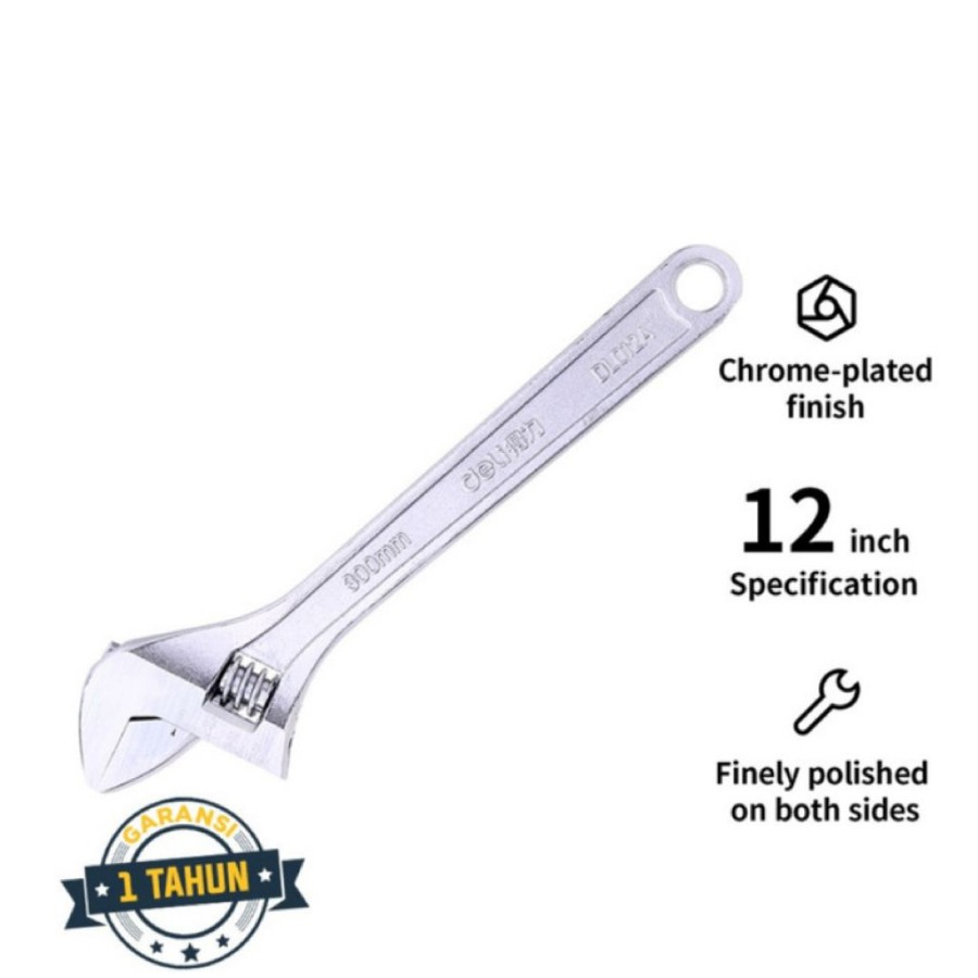 KUNCI INGGRIS Adjustable Wrench ukuran 8&quot; inch 10&quot; Inch 12&quot; Inch