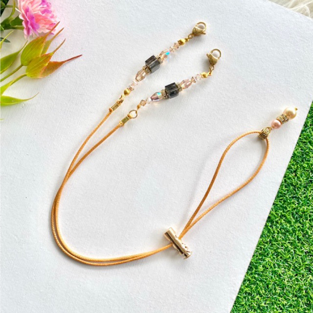 Konektor Kalung Wanita Strap Masker Swarovski serut