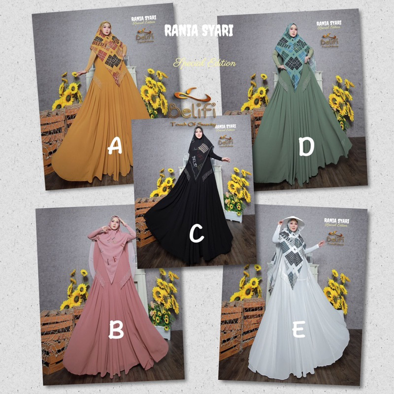 Gamis syari original by belifi - rania belifi - gamis syari rania by belifi